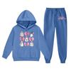 Kids Halloween Hoodie and Pants Set Ghost Print Pullover Sweatshirt with Hooded Top and Elastic Waist Bottom for Children