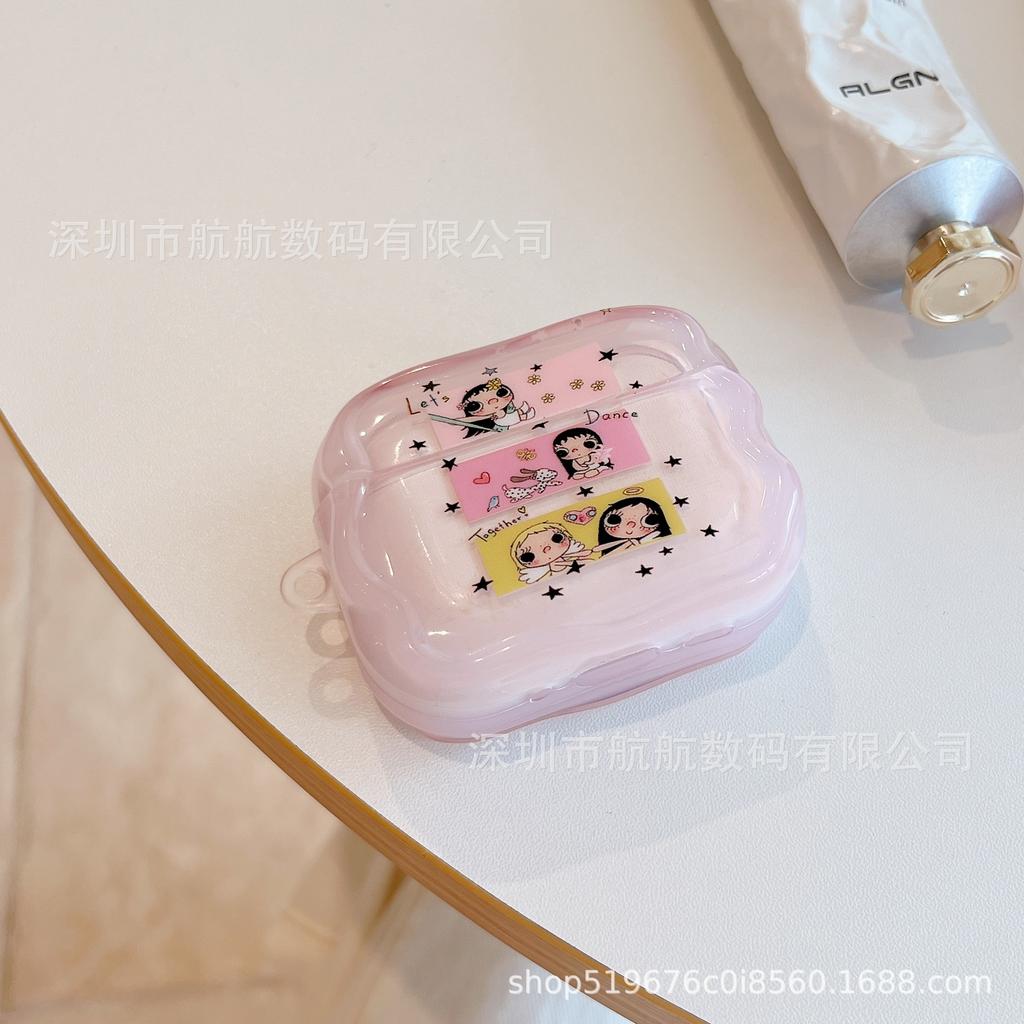 Through Powder Illustration Xiaoyu Is Suitable for AirPods Pro1 Protective Case AirPods 1 Apple Earphone Cover 11th Generation Pro1