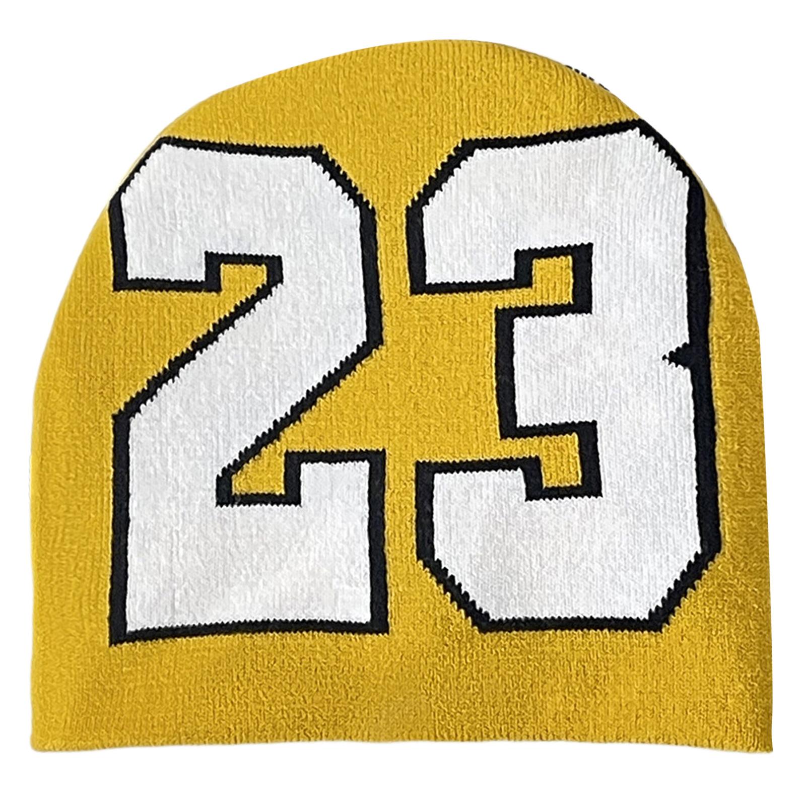 

Unique Knit Hat Hip Hop Skull Caps Highlight for Trendsetting Pullover Warm Skull Caps Knitted Hat Party Clubwear жёлтый