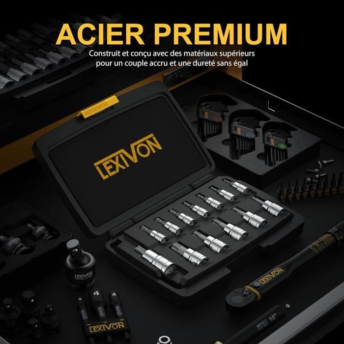 LEXIVON Set De 13 Douilles Tamper Proof Torx Jeu De Sécurité Douilles À Embouts Étoilé