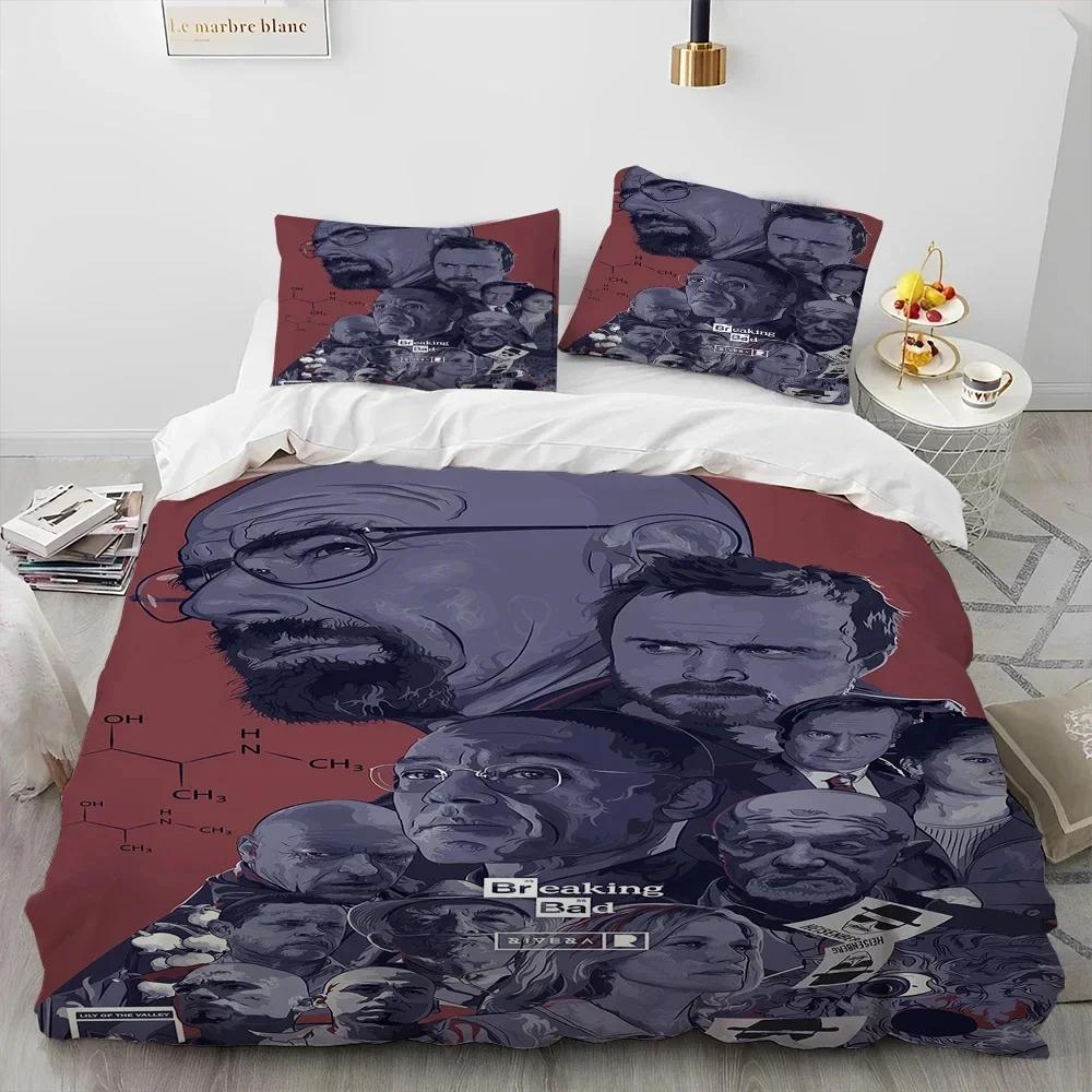 

3D Breaking Bad Walter Hartwell Comforter Bedding SetDuvet Cover Bed Set Quilt Cover PillowcaseKing Queen Size Bedding Set Kid US Queen(228*228cm)3pcs