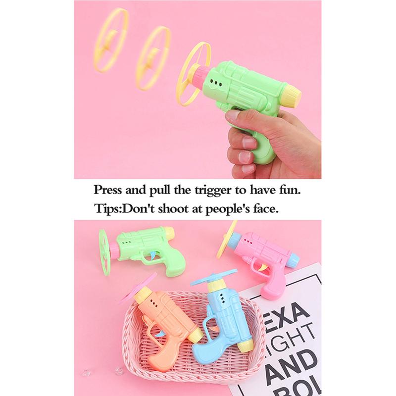 Flying Bamboo Dragonfly Flying Saucer Gun Flying Disc Outdoor Toy Launcher