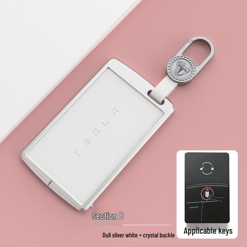 Tesla Key Card Case for Model 3/Y/X/S - Premium Protective Shell with Metal Buckle for Men & Women