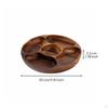 Acacia Wood Nut Dish Japanese Serving Versatile Wooden Divided Tray for