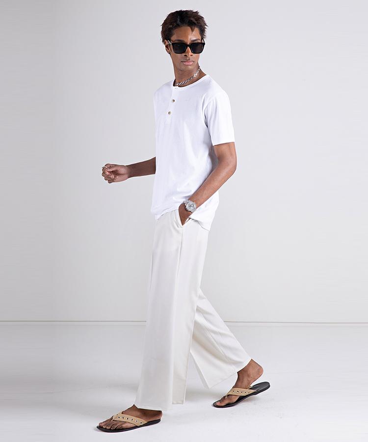 Seuteulaikeu Roomy Breezy Relaxed Trousers (Cream)