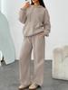 Women's Two-Piece Autumn Set: Velvet Hoodie & Wide-Leg Sweatpants