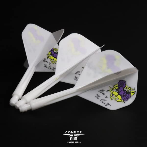 TRiNiDAD CONDOR AXE Rose of the Heart Dart Standard Size Natsumi Iwata Player Model Flights, Medium, White, Model