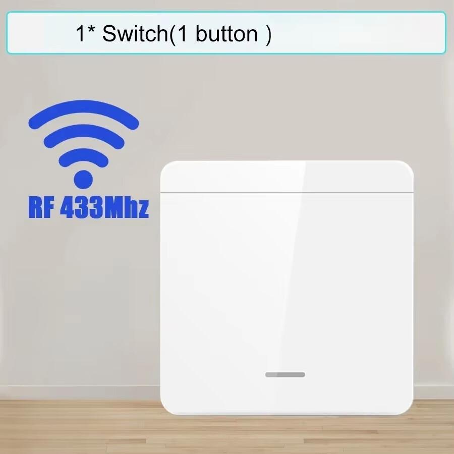 Interrupteur d'éclairage intelligent sans fil 433Mhz RF 86 Interrupteur mural 1/2/3 Gang Interruptor Interrupteur d'éclairage intelligent Mini récepteur relais pour maison Lumière LED Lampe Ventilateur