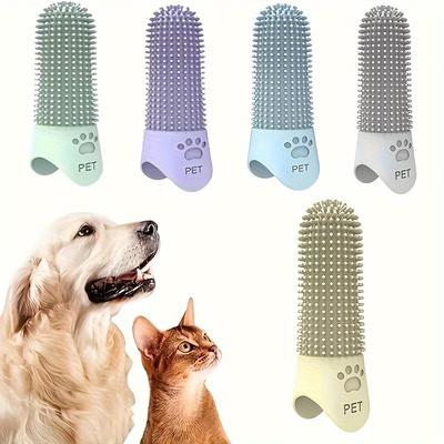 Zachte Siliconen Hondentandenborstel 360° VingerTandenborstel voor Honden Katten Duurzame Huisdier VingerBorstel Tandenpoets Gereedschap voor Alle Rassen