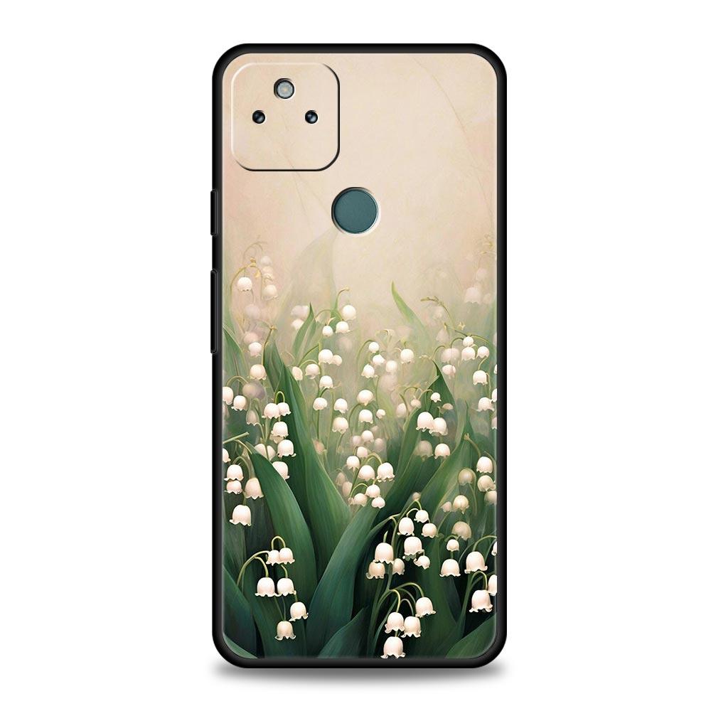 Lily Of The Valley Clear Floral Phone Case Cover for Google Pixel 10 9 8 7 6 9A 8A 7A 6A Pro Shockproof Soft TPU 10 Pro XL Shell