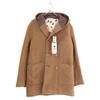 KOON ERO/SM Wool Hooded Double-breasted Coat Coat 50 BrownUsed