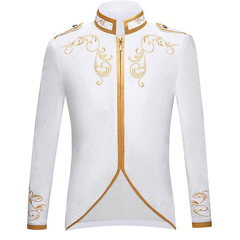 

Чоловічий піджак у середньовічному палацовому стилі з вишивкою - 2025 Весна/Осінь Костюм для виступу COS XL