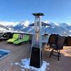 Square Tower Patios Heaters With Smarted Temperature Control Weatherproofed Heating For Garden Gatherings