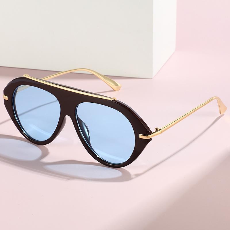 Fashion sunglasses women's high-end UV-proof toad glasses European and American new large-frame personalized sunglasses street shooting