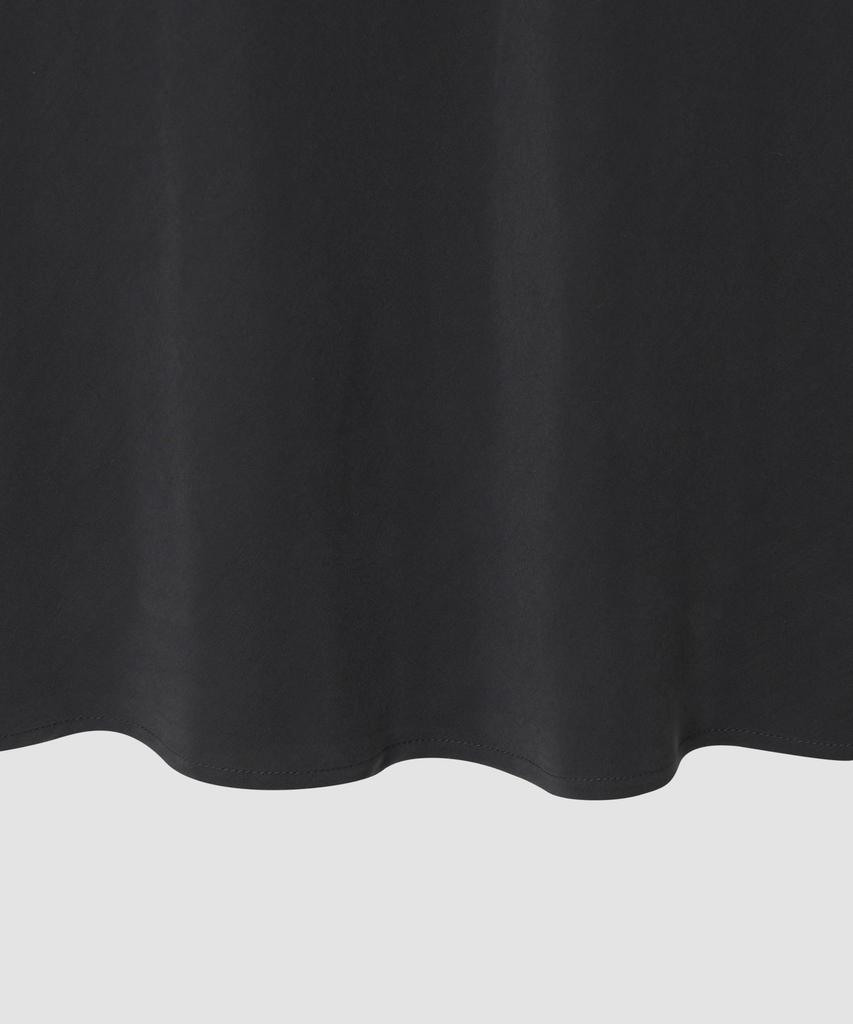 Deolil Folded Long Skirt_Charcoal