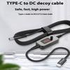Кабель живлення USB C до DC 100 Вт Type C до DC з регулюванням 5 В-20 В Підвищувальний модуль Кабель для швидкої зарядки Адаптер-перехідник