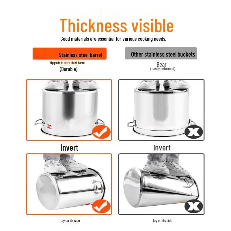 JPHZNB Stainless Steel Induction Soup Pot with Lid