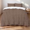 Luxury Brown Black Houndstooth Bedding Set Classic Print Duvet Cover Pillowcase Breathable Wrinkle-Free For Bedroom Decor