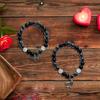 Unique Couple Bangles Different Colors  Beaded Chains Bracelets Accessory