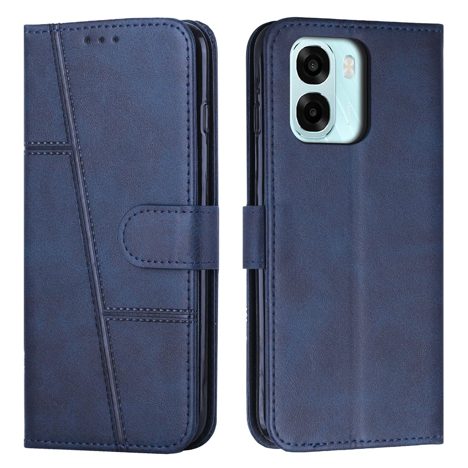 

Leather Phone Case For Oppo A6x 5G / A6 5G Foldable Stand Wallet Flip Cover with Strap