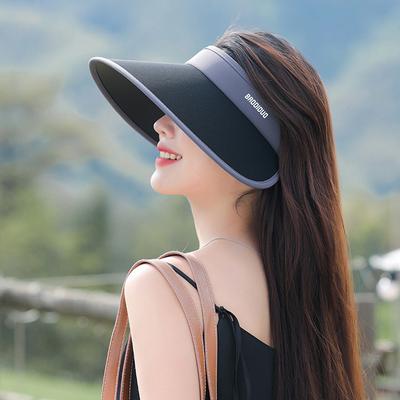 Chapeau de soleil d'été à large bord pour femme, chapeau de sport, de plage, de couleur assortie, protection solaire