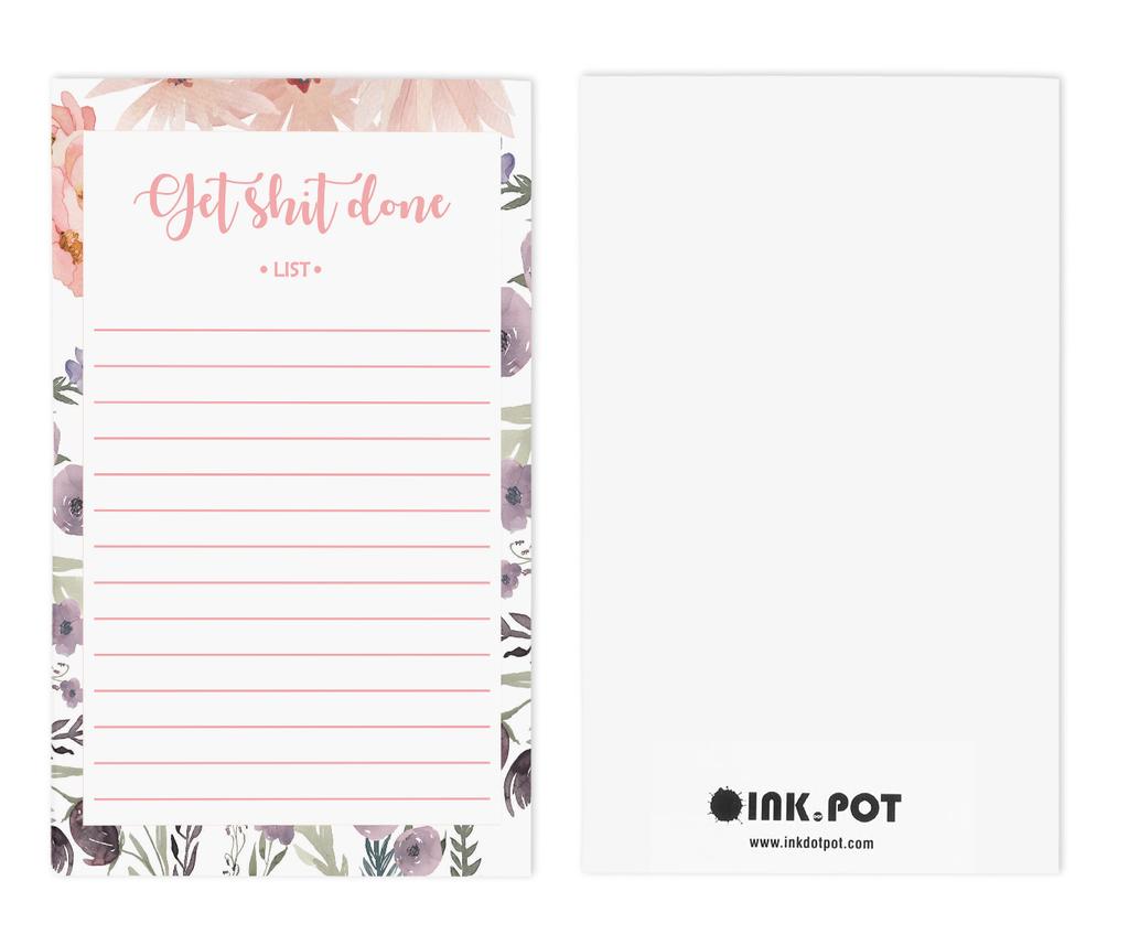 Inkdotpot Dagsplanleggerliste Notatblokk Notatblokk, Udatert gjøremålsliste Avrivningsblokk - 4,5 x 7,5 tommer (50 ark) Arrangør