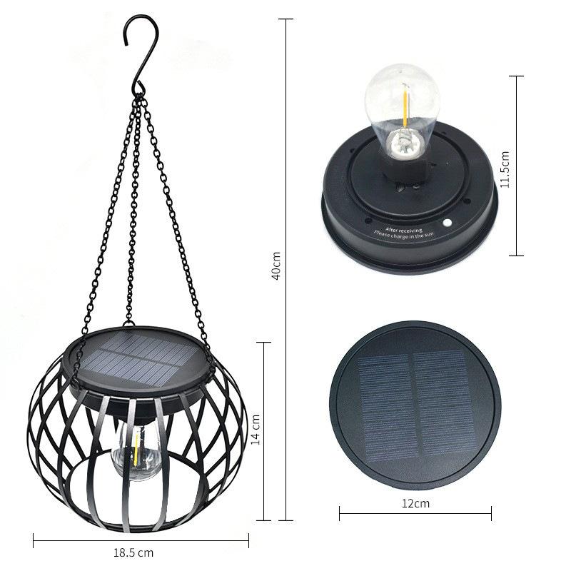 Solar Pumpkin Hanging Lantern IP65 Waterproof LED Light Indoor Outdoor Garden Yard Patio Decor Lamp