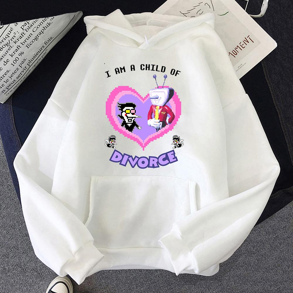 Spamton and Tenna Child of Divorce Hoodie Kawaii Funny Women/men Hoodies Autumn Winter Clothes Aesthetic Sweatshirt Vintage