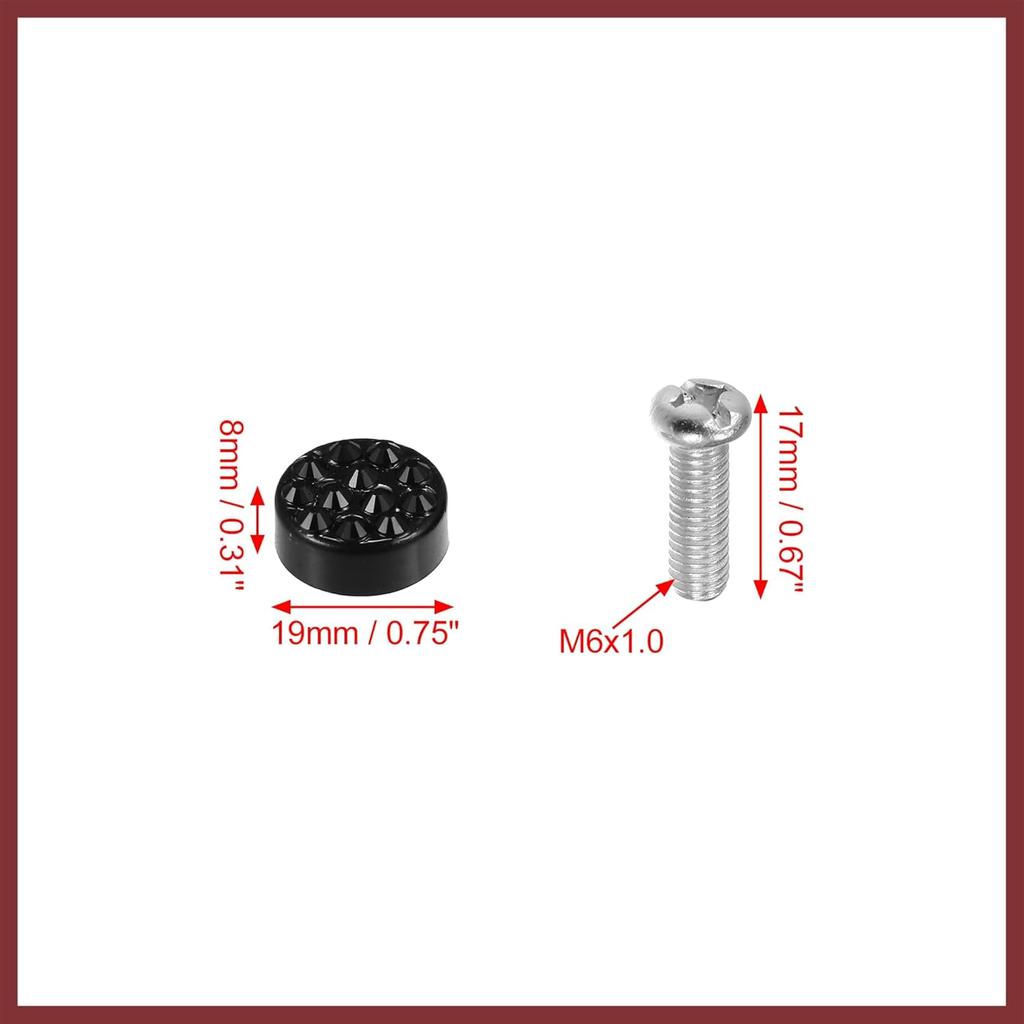 1 Set Bling Car License Plate Fasteners Screws Caps Covers Black Universal Rhinestone License Plate Bolt Cap Plastic Washer Replace Parts