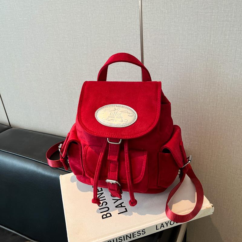 Нишевый летний новый модный рюкзак женский высокой ценности большой вместимости модный портативный рюкзак красный