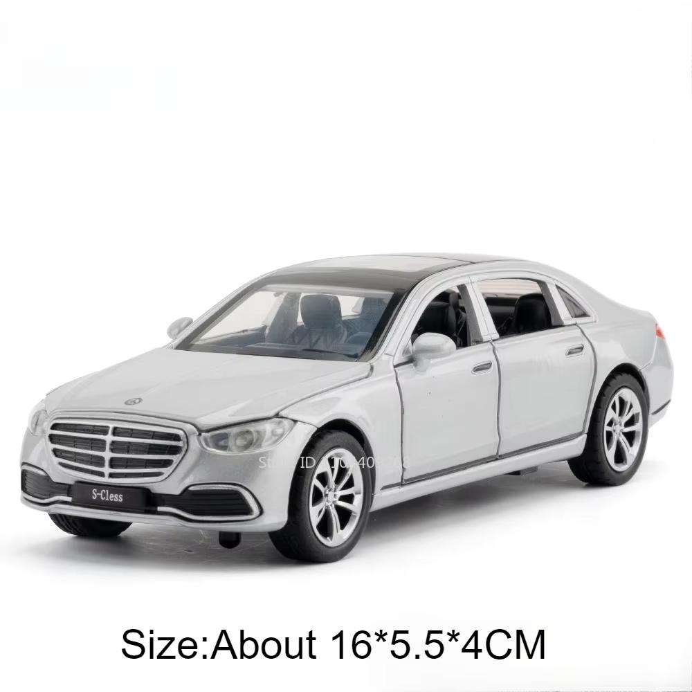 Scale 1:32 SLS S400L Toy Sports Car Model Diecast Alloy Simulation Models Sound Light Pull Back Vehicles Collection Kids Gifts