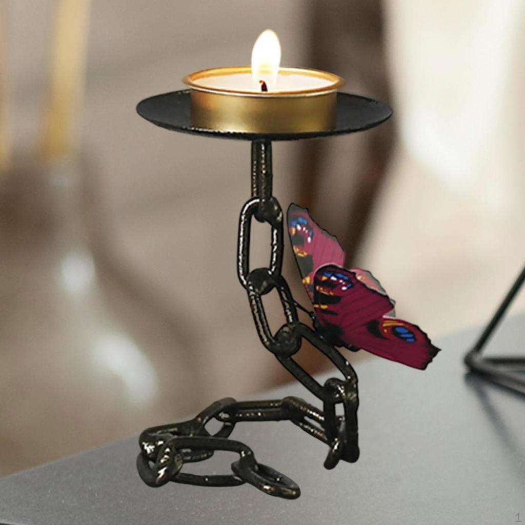 Chain Candle Holder for Home Use, Iron Stand Table Decor Living Room