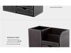 Moderner Business-Stifthalter - Multifunktionaler Leder-Schreibtisch-Organizer