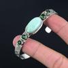925 Sterling Silver Heart Chakra Chrysoprase Gemstone Chrome Diopside New Bangle