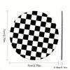 Set of 2 High-Quality EVA Black And White Checkered Car Coasters - Non-Slip Cup Mats Designed to Keep Cup Holders Clean