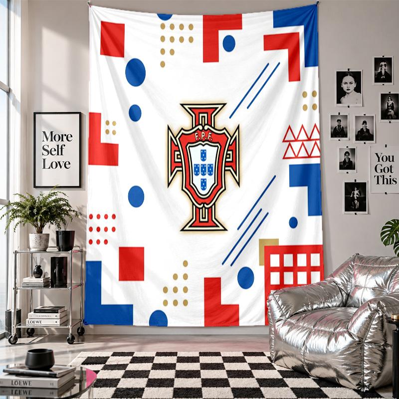 Portugal Football Wall Tapestry Home Decor Wall Hanging Cloth for Bedroom Living Room Background