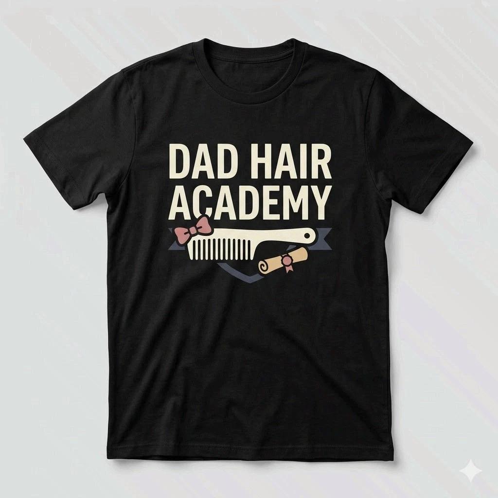 Dad Hair Academy Shirt Funny Girl Dad Father s Day Gift Tee XL