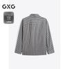 GXG Men's Black and White Plaid Pocket Long-Sleeve Casual Shirt