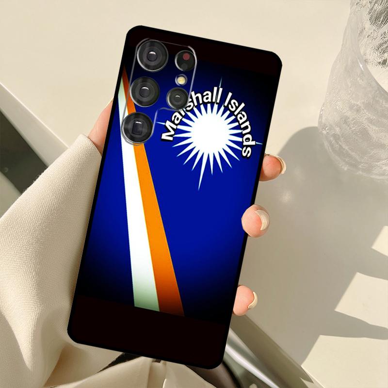 Marshall Islands Flag Case For Samsung Galaxy S25 S24 S23 S22 S21 S20 Ultra S9 S10 Plus S21 FE S25 FE Back Cover