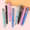 New New Retractable Press Type Fountain Pen Color Pen Body Notched Ink Pen Calligraphy Practice Exchangeable Ink Writing Pen