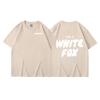 Men's Women's Summer Comfortable Casual White Fox Letter Solid Color Printed T-shirt-Soft Fabric Summer Relaxed Fit Clothing