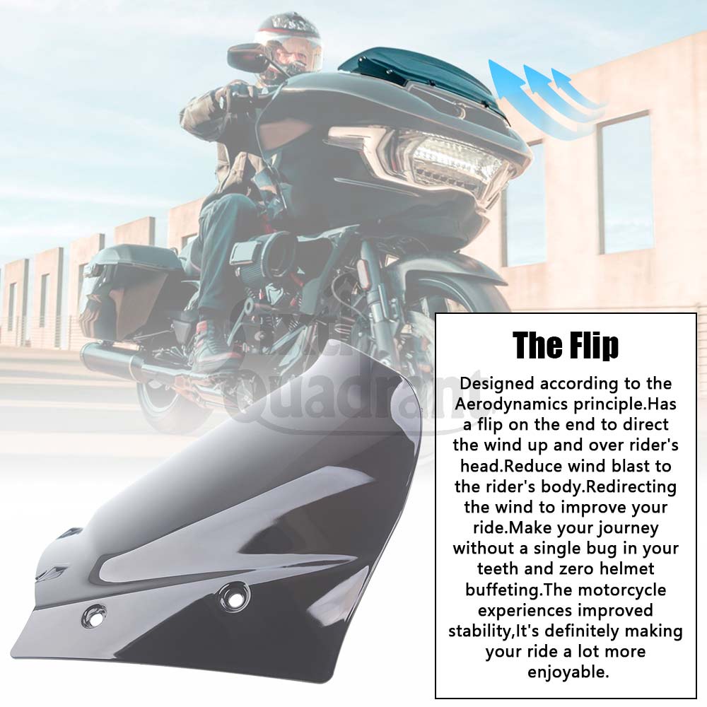 12 "  Motorcycle Accessories Windscreens/Wind Deflectors Black For Harley 2023-later FLTRXSE and 2024 FLTRX and FLTRXSTSE