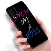 Boss Bitch Phone Case For Xiaomi Redmi Note 10 9 Pro Max 10S 10T 9A 9C 9S 9T 8A 8T 8 7 Pro Soft TPU Black Cover