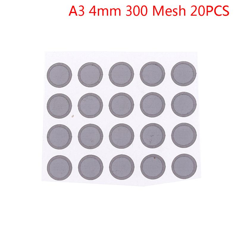 

20 шт., тюнинговая бумага для наушников «сделай сам», демпфирующая передняя оболочка, фильтрующая сетка, увеличение низкого уровня 4mm 300 mesh