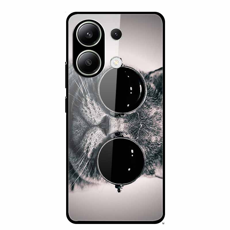 For Xiaomi Redmi Note 13 Pro 4G 6.67"Tempered Glass Cases Silicone Bumper Hard Back Covers for Redmi Note13 4G 6.67" Phone Cases