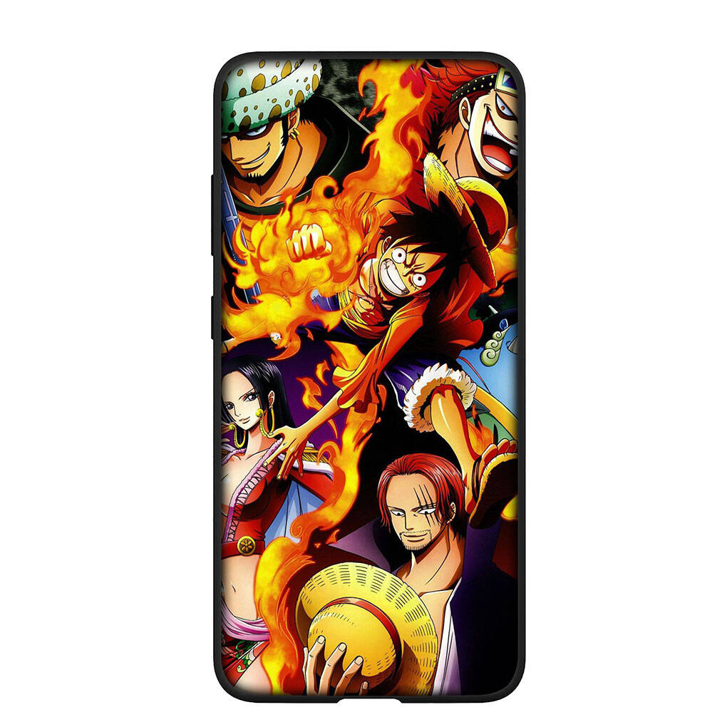 Phone Case for iPhone 17 15 16 Plus Redmi Note 14 12 11 13 Pro Max Huawei P30 P20 Lite OPPO A60 A40 A80 A38 A54 Red Hair One Pieces Luffy Shanks Cover