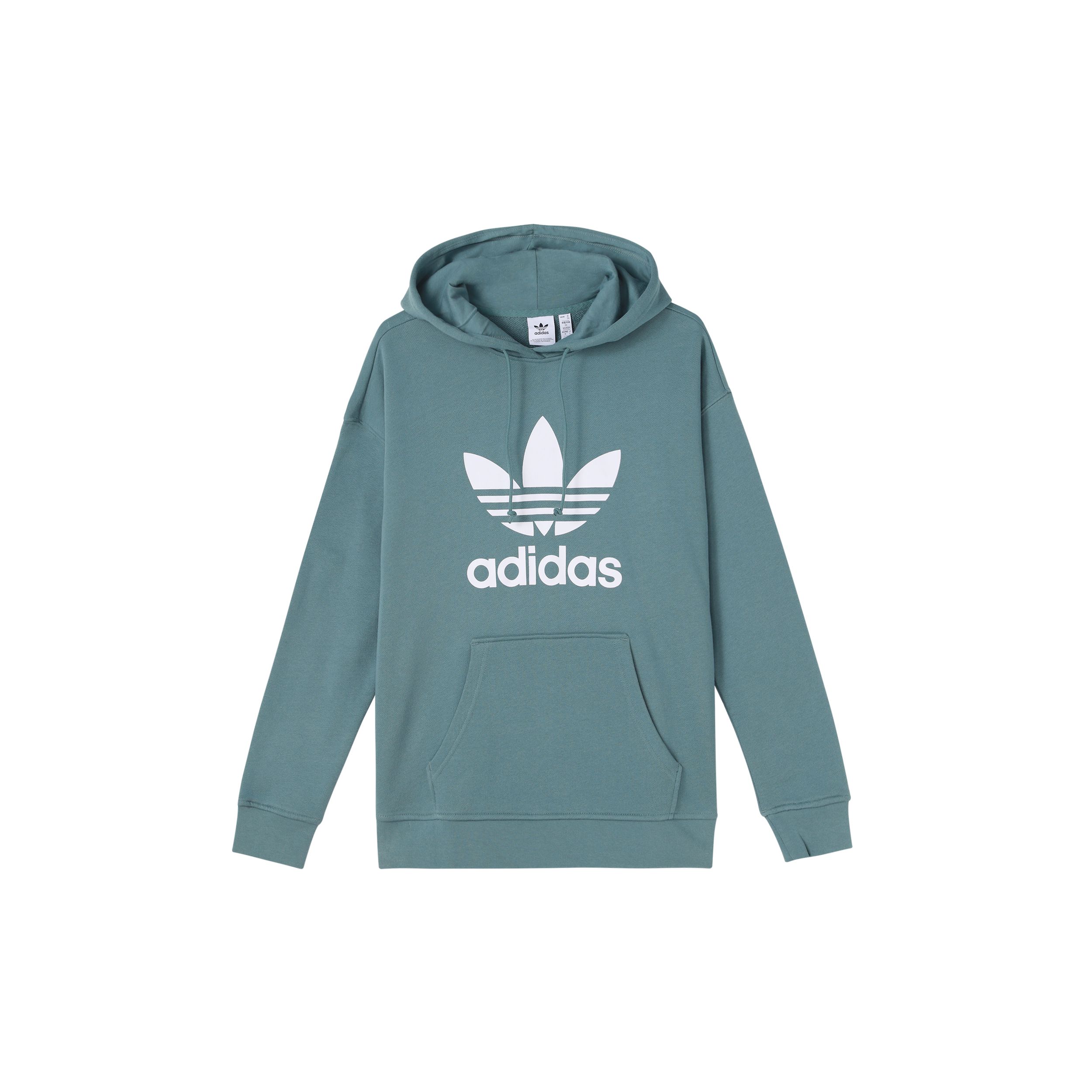

Adidas Originals Trefoil Casual Sports Pullover Hoodie American Vintage Sweatshirt Women hoodies Teal GN2954 32