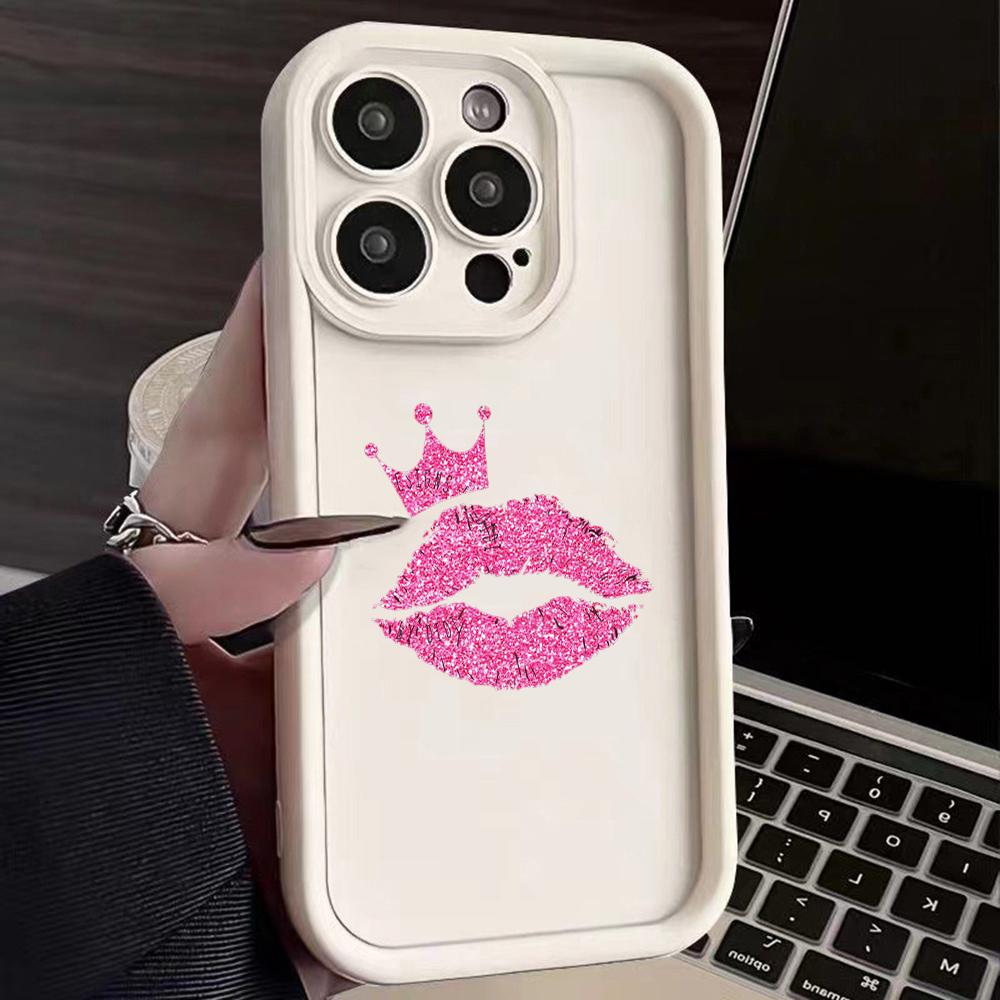 LZ20 Lips Kiss Design Silicone Phone Case for Infinix Smart 9 Hot 40i Tecno Camon 20 Pro Moto G22 G30 OnePlus Google Pixel 9 Shockproof Back Cover