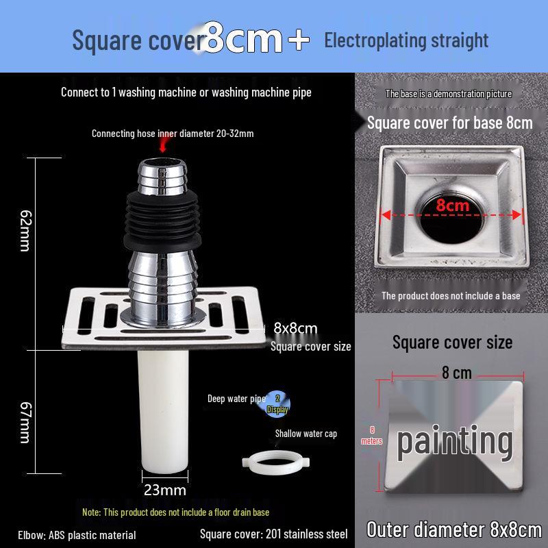 Dual-Purpose Drain Cover: Deodorant, Anti-Backflow, Overflow Protection