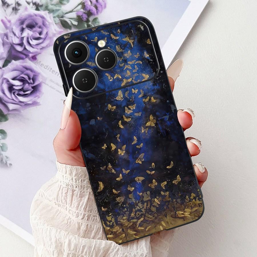 For Tecno Spark 40 Spark40 C Phone Case TPU Shell Luxury  Painted Soft Silicone Coque For Tecno Spark40C Spark 40C Back Cover